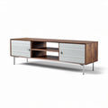 Meuble TV moderne en bois et métal - Utilisé pour le rangement et l'affichage - 150 x 40 x 50