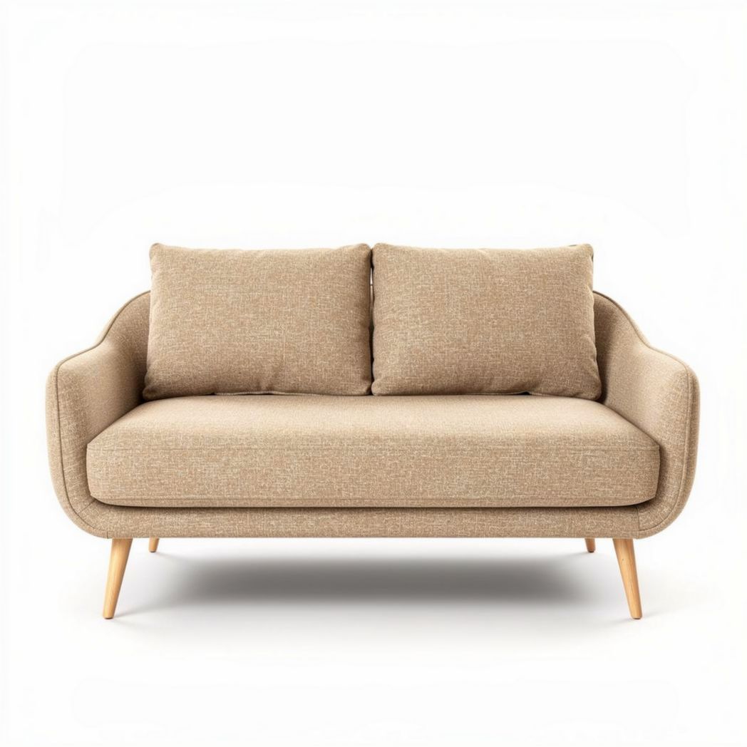 Canapé moderne pour salon en tissu beige - 180 x 80 x 75