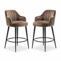 Chaises de bar en velours pour cuisine ou salle à manger - 45 x 50 x 100