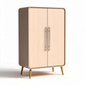 Armoire de rangement en bois avec portes battantes pour salon - 80 x 50 x 120
